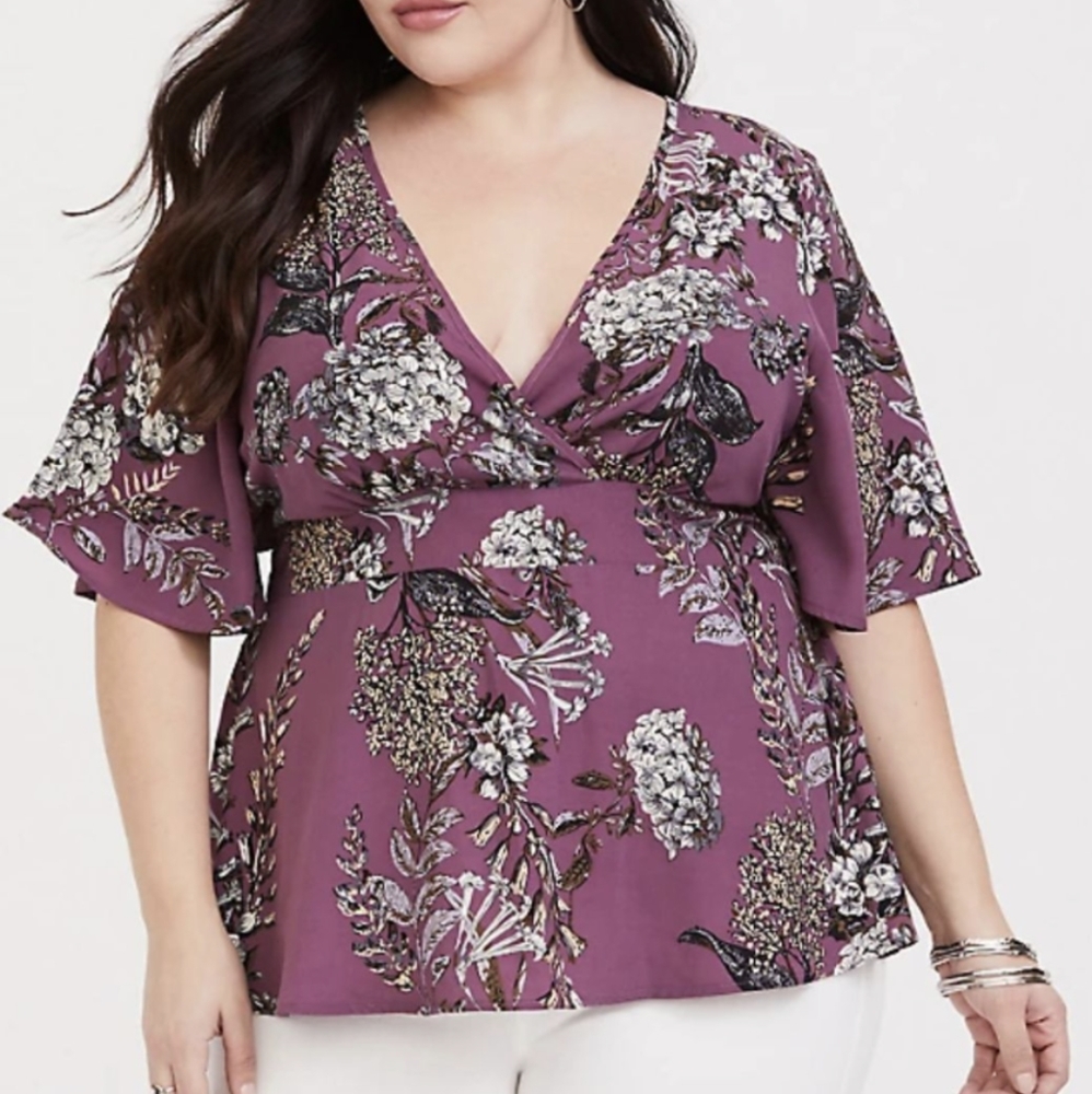 Floral Babydoll Top Size 5 NWT by Torrid